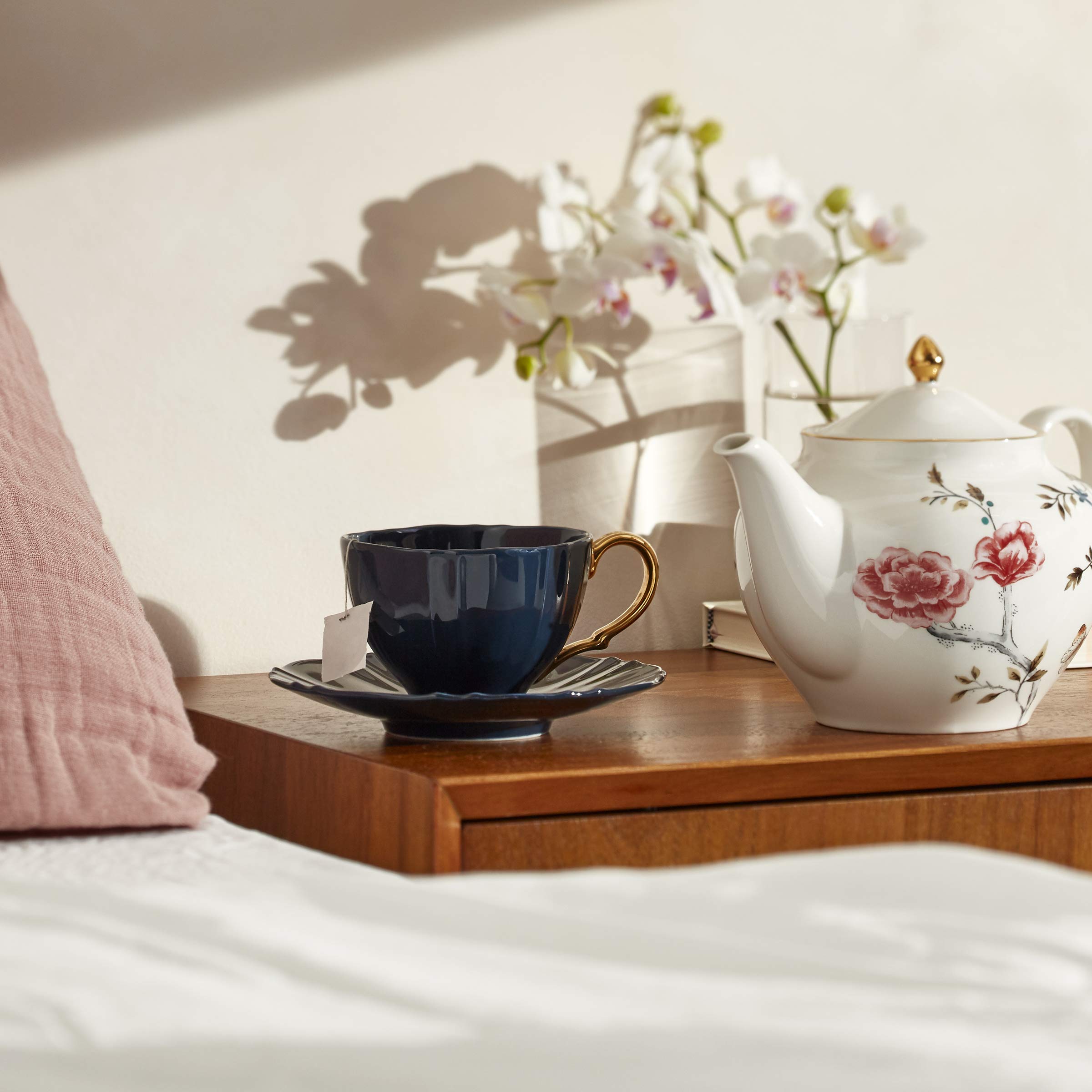 Amazon.com: Lenox 891301 Sprig & Vine Teacup & Saucer
